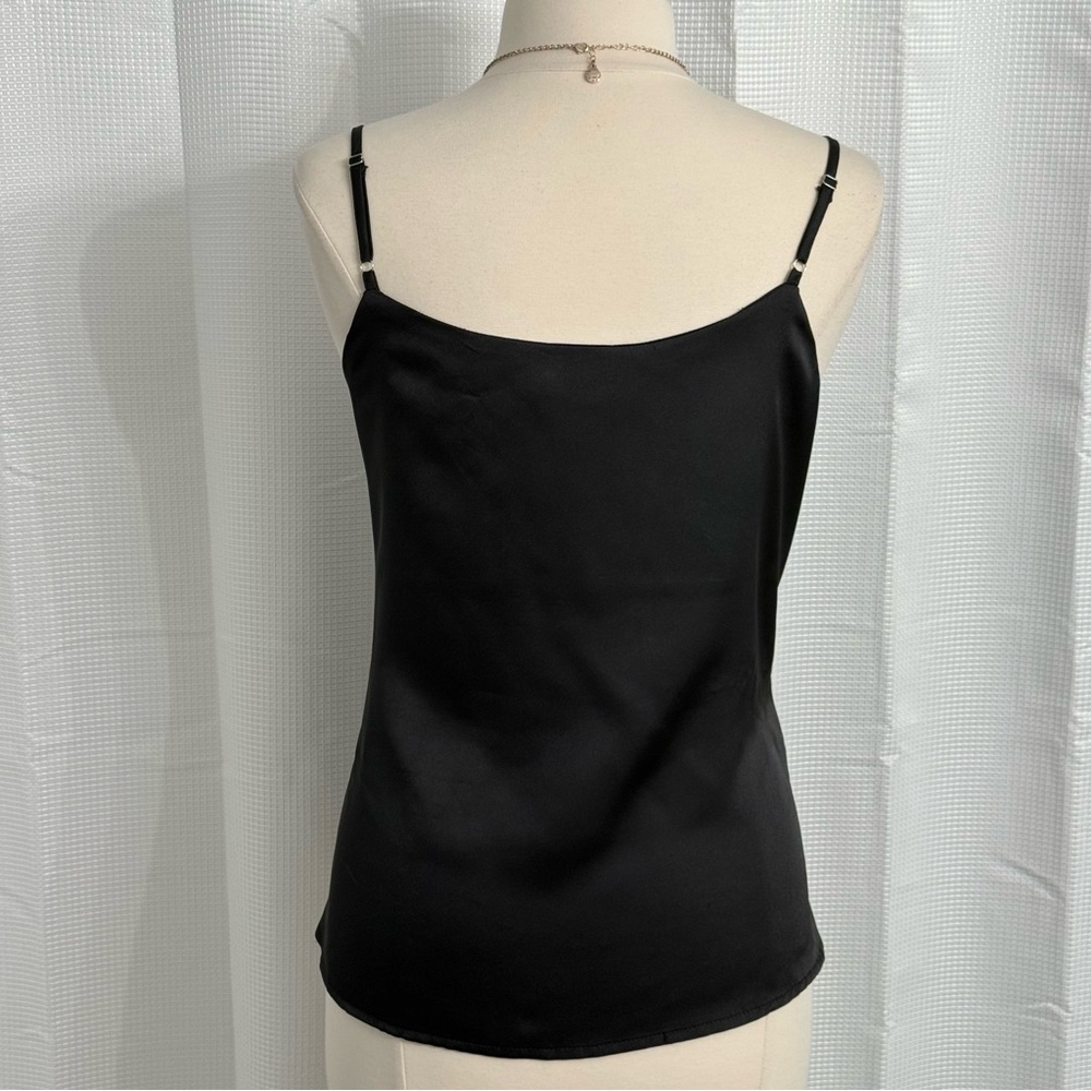 Zenobia Women's Cowl Neck Adjustable Straps Soft Camisole, Black, Size 2XL - Picture 7 of 7